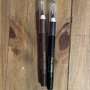 Two Estée Lauder Double Wear Eye Pencil • Coffee • Onyx